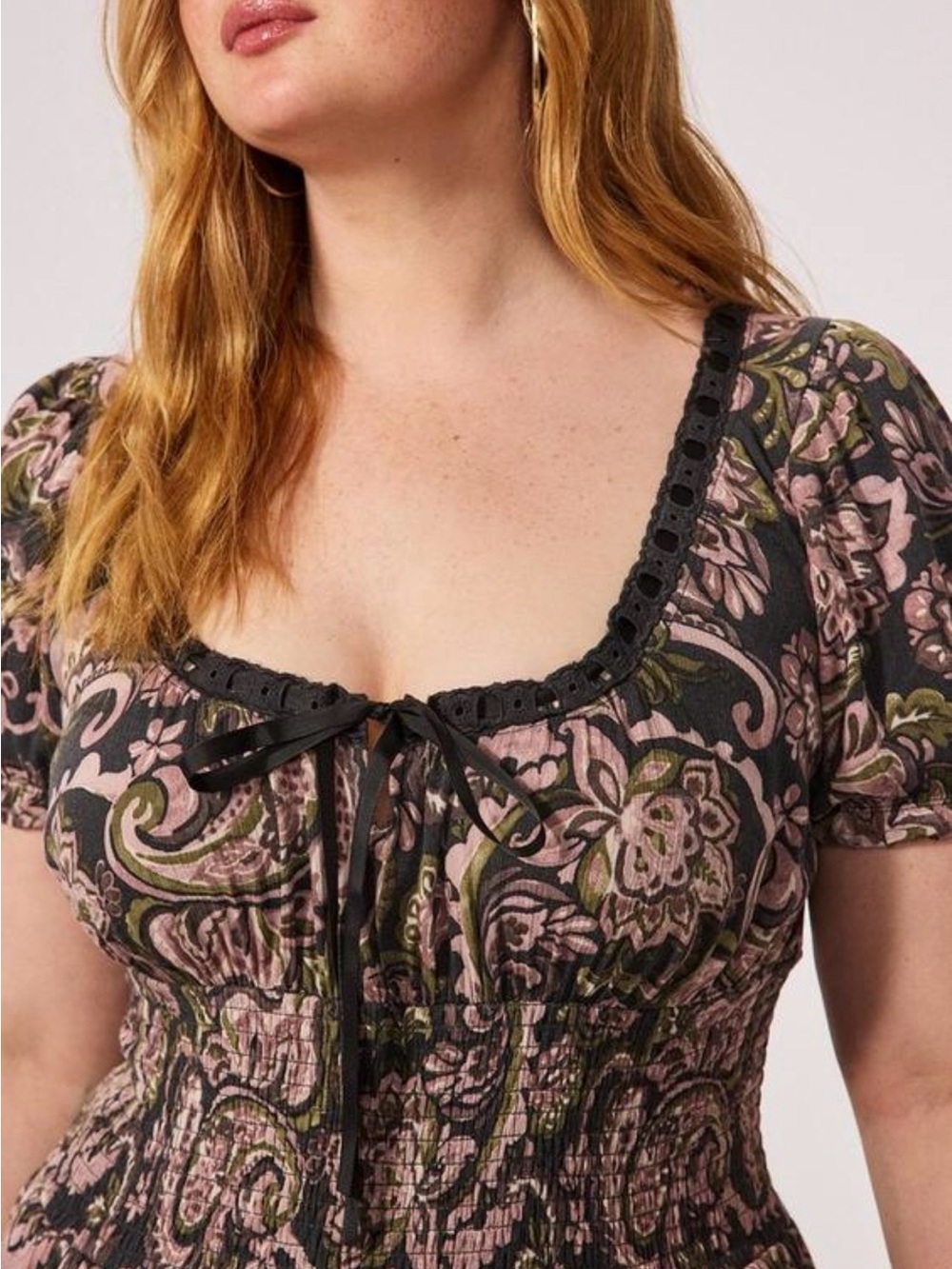 torrid Black Maxi Dress with Pink Rose Floral pattern - Picture 4 of 8